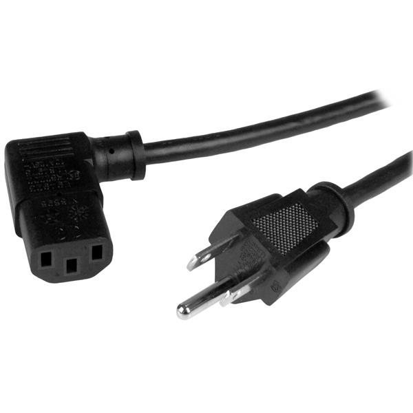 Cordon d^alimentation pour ordinateur Startech - NEMA 5-15P à C13 à angle droit - 3 pi (PXT101L3)