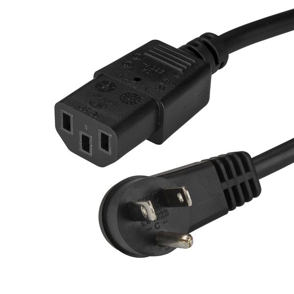 Startech Power Cord - Right-Angle NEMA 5-15P to C13 - 6 ft. (PXTR1016)
