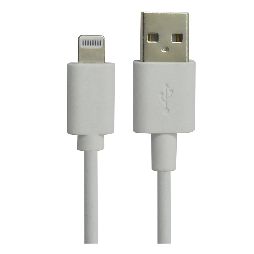 iCAN USB-A 2.0 to Lightning Cable, MFi Certified, M/M, 3ft, White