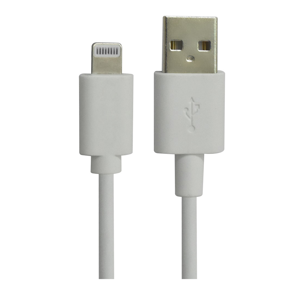 Câble iCAN USB-A 2.0 vers Lightning, certifié MFi, M/M, 6 pieds, blanc