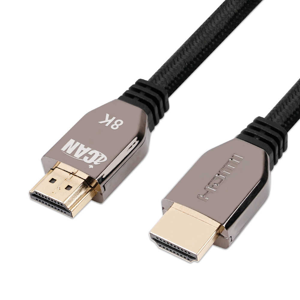 iCAN HDMI V2.1 Cable with Zinc Alloy Connectors, W/Ethernet, 3D, 8K, 48Gbps, Dynamic HDR, eARC, Game Mode VRR, M/M, 3M, Blac...