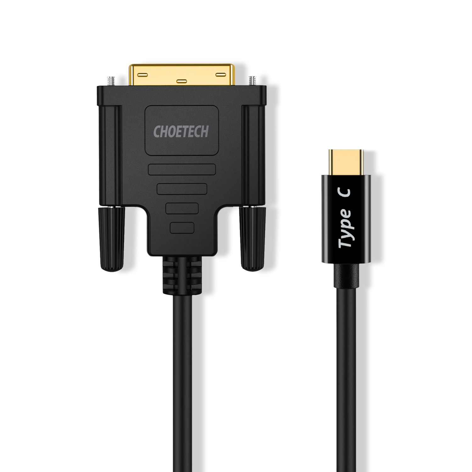 Câble Choetech USB Type C vers DVI, 4K@30Hz, 1,8 mètre, Noir (XCD-0018BK)
