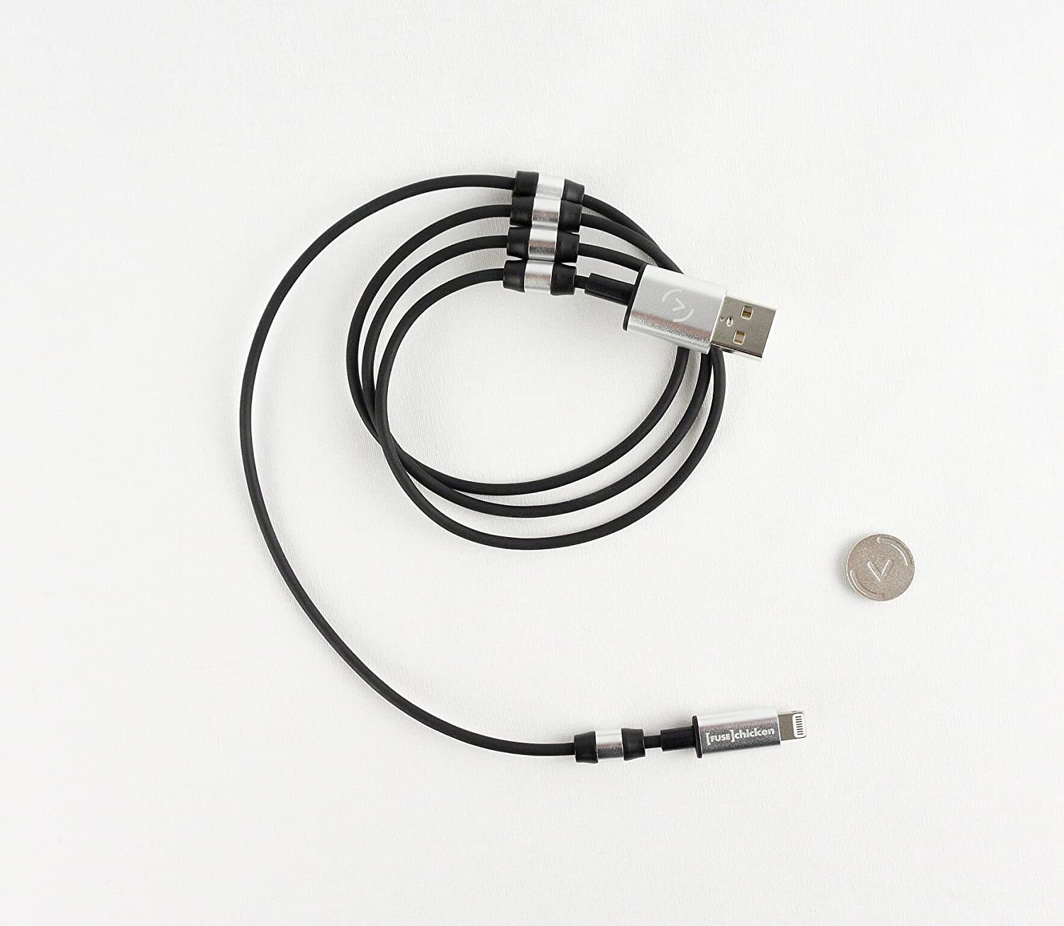 Fuse Chicken Rivet Charge 3ft MFI LIGHTNING Cable with Ultimate Cable Management