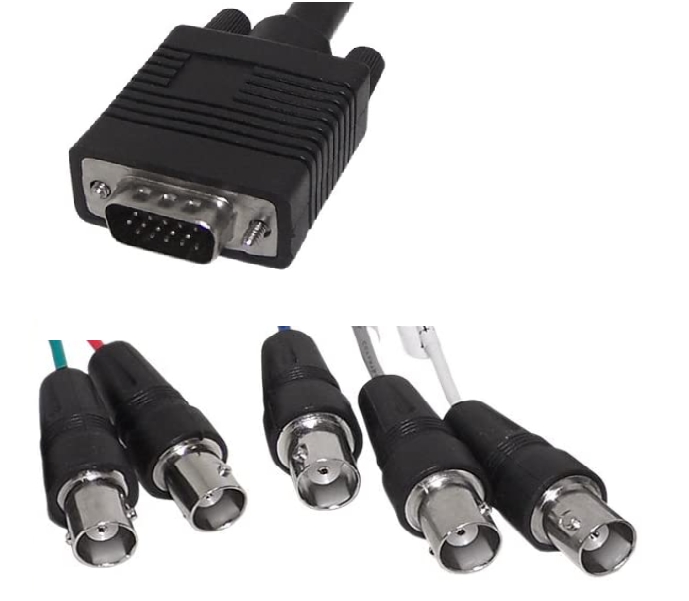 ICAN SVGA Male - 5 BNC Male Cable - 10ft. (SVGA-C5BNC-F10)