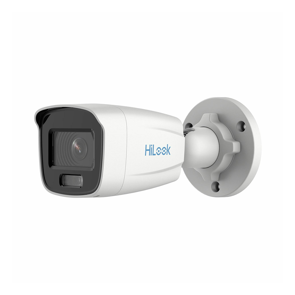 HiLook Outdoor PoE Bullet IP Camera with ColorVu (24/7 full-color video), 2K QHD, with True WDR technology, IP67 weatherproof (