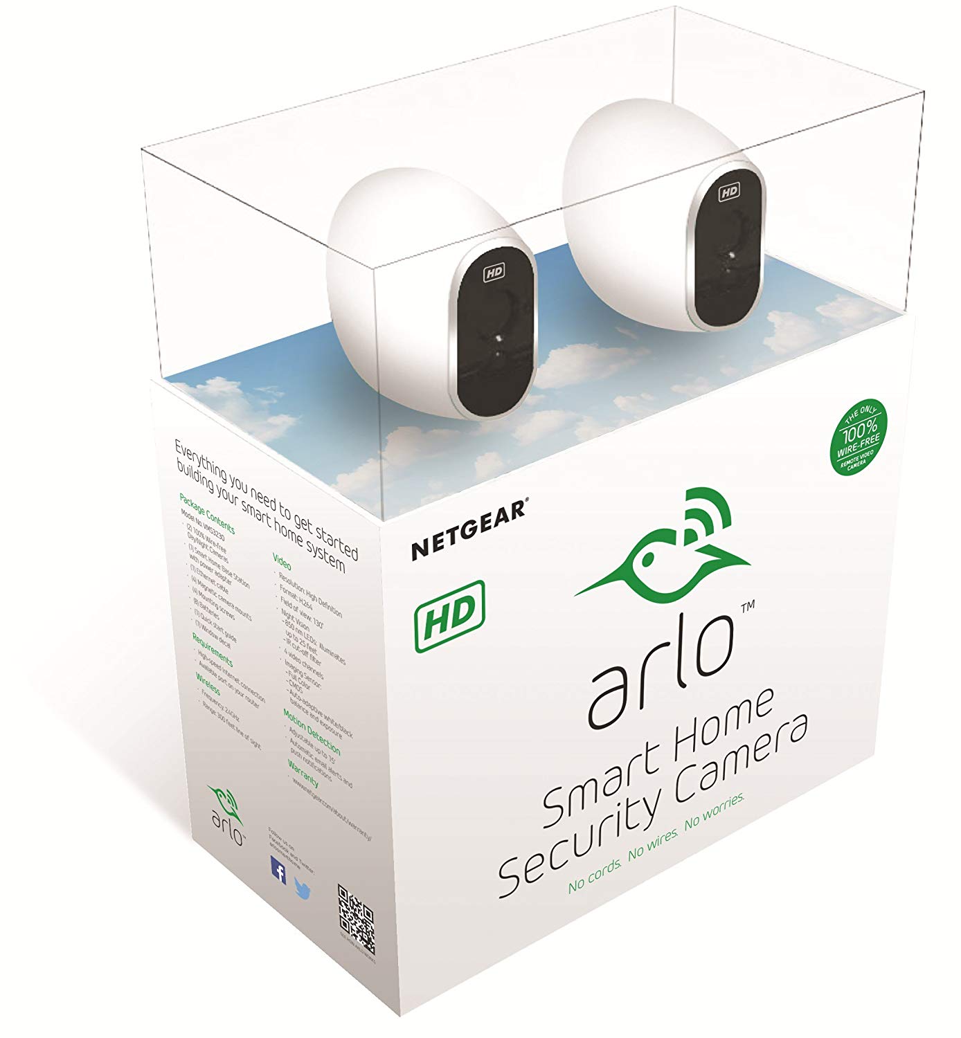 ARLO Smart Security System with 2 HD Wire-free Camera