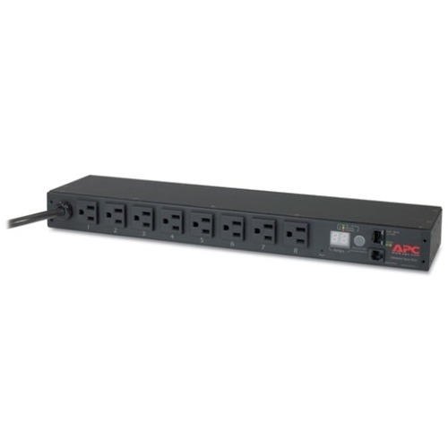 APC PDU à montage en rack 1U avec 8 prises - Mesuré 15A 100/120V NEMA 5-15P - 8 prises NEMA 5-15R (AP7800B)