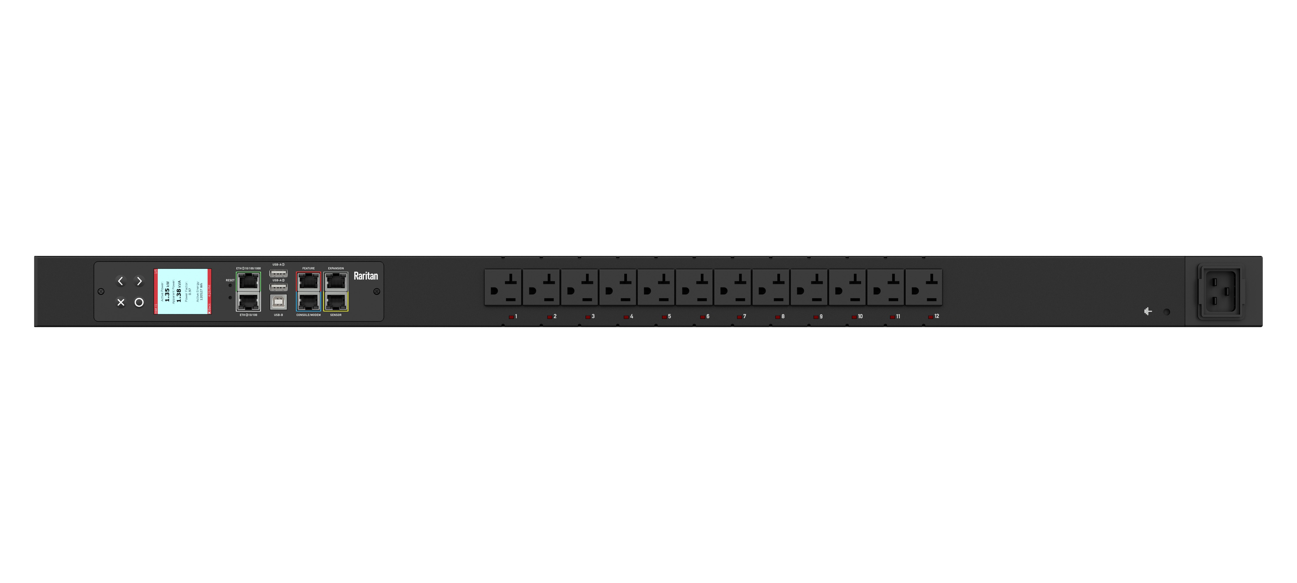 RARITAN PDU 1PH 120VAC 20A (évalué à 16A) 12 PRIS
