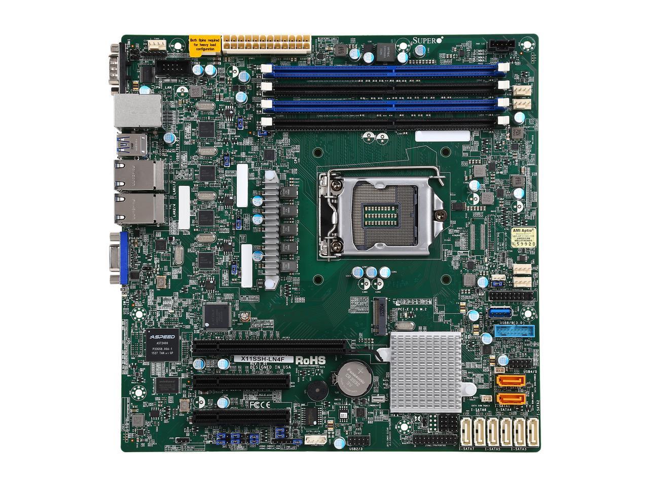 SUPERMICRO Carte mère-(X11SSH-LN4F-O)