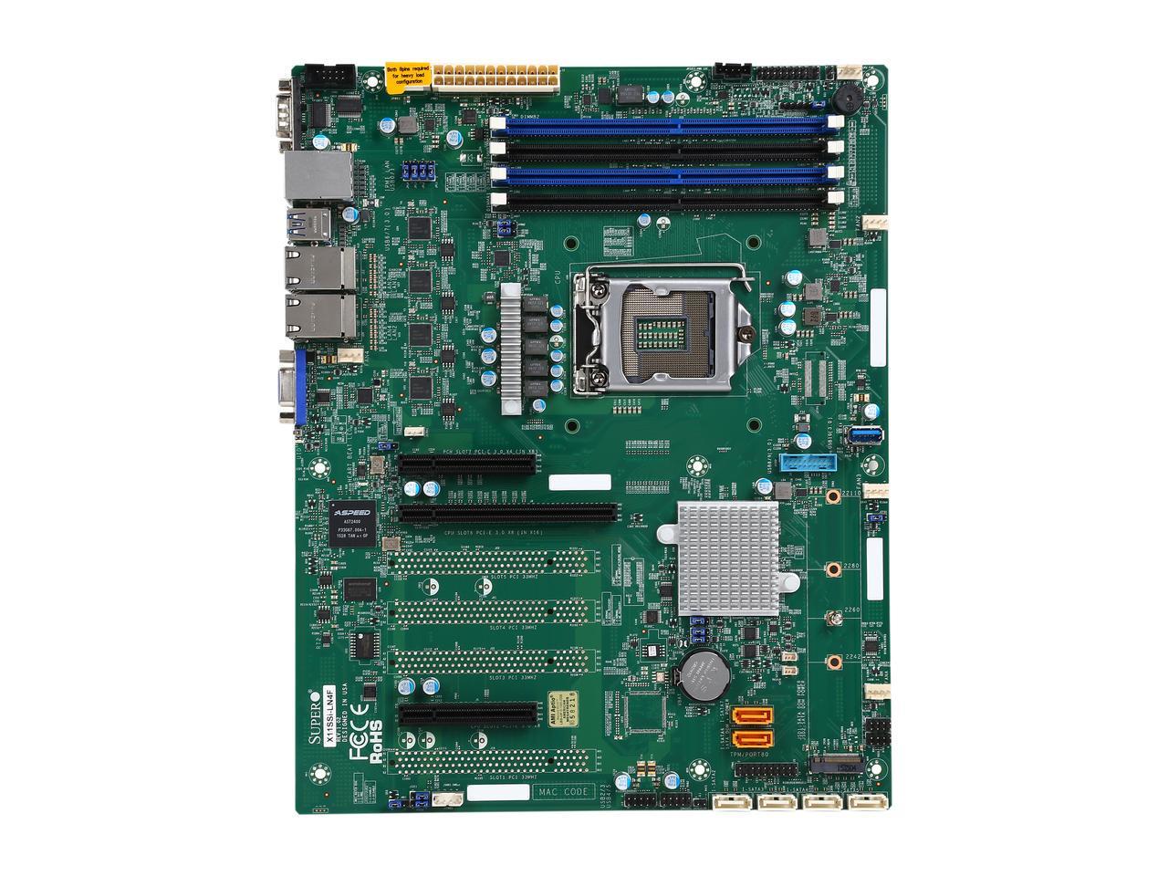 Carte de serveur Supermicro X11SSI-LN4F LGA1151 - ATX, emballage de détail (X11SSI-LN4F-O) - pour processeur Intel Xeon E3-1...
