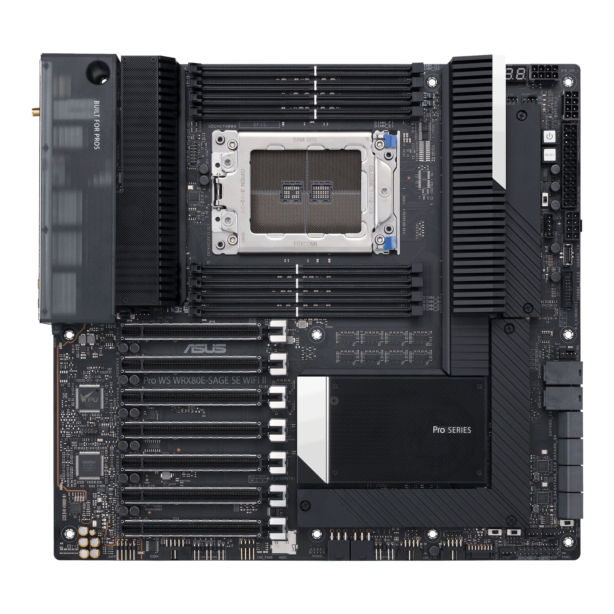 Cartes mères de de serveur - ASUS Pro WS WRX80E-SAGE SE WIFI II AMD WRX80 EATX - pour processeur Threadripper PRO sWRX8 - DD...