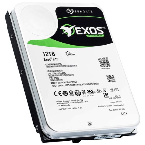 Disque dur de serveur SAS Seagate X16 de 12 To 3,5 pouces - 7 200 tr/min 512e 4Kn (ST12000NM002G)