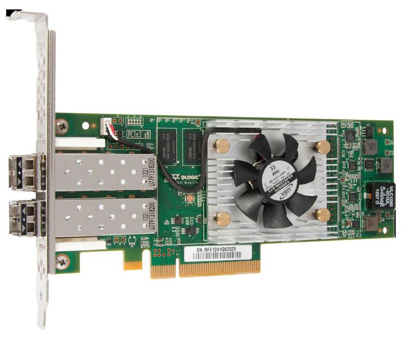 Contrôleur de canal de fibre à double port Supermicro QLogic QLE2672 - 2x SFP+, PCIe 2.0 x8 (AOC-QLE2672)