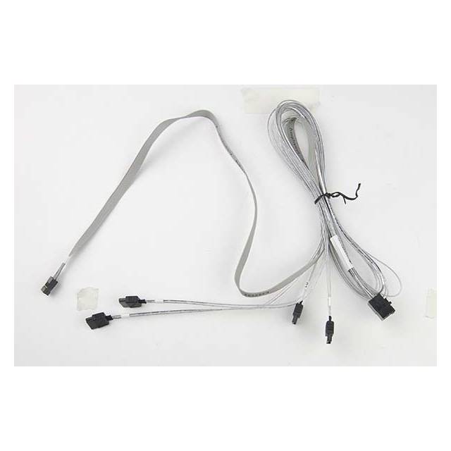 Supermicro Data Cable Kit for RAID Controller - 90/90/75/75cm Mini-SAS HD to 4x SATA Internal Cable w/ 75cm SB (CBL-SAST-0556)