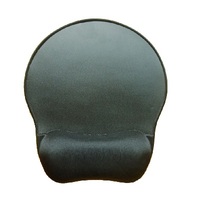 iCAN Memory Foam Mouse Pad KLH-3048 (Black) Cloth Top+PU base+Memory Foam wrist rest.Hard PVC sheet on the mouse pad