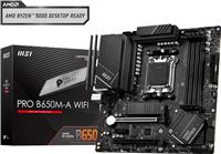 MSI PRO B650M-A WIFI, AMD Micro-ATX AM5,  Supports AMD Ryzen 7000 Series Desktop Processor, 4 Dimm DDR5, PCIE 4.0, M.2 x 2, USB 3.2 Ports, USB Type-C, ARGB V2, JRAINBOW, WIFI 6E