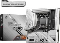 MSI B650M PROJECT ZERO, AMD mATX AM5,  Supports AMD Ryzen 7000 Series Desktop Processor, 4 Dimm DDR5, PCIE 4.0, M.2 x 3, USB 3.2 Ports Type-C, JRAINBOW, WIFI 6E