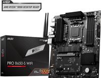 MSI PRO B650-S WiFi ProSeries Motherboard Supports AMD Ryzen 7000 Series Processors, AM5, DDR5, PCIe 4.0, M.2 Slots, SATA 6Gb/s, USB 3.2 Gen 2, HDMI/DP, Wi-Fi 6E, 2.5Gbps LAN, ATX