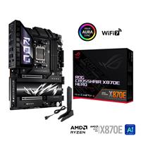 ASUS ROG CROSSHAIR X870E HERO AMD X870E AM5 ATX motherboard, Advanced AI PC ready, 18+2+2 power stages, DDR5, PCIe® 5.0, 5x M.2, Wi-Fi 7, USB4®, AI Overclocking, Core Flex, PCIe Slot Q-Release Slim