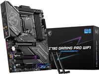 MSI Z790 GAMING PRO WIFI, Intel Z790 ATX LGA 1700, prend en charge les processeurs Intel® Core™ de 12e/13e/14e génération, les processeurs Pentium® Gold et Celeron®, 4 Dimm DDR5, PCIE 4.0, M.2 x 3, type de ports USB 3.2 -C, JRVB, WIFI 6E