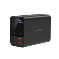 Choetech Digital 27000mAh 2Ports Sync PD100W Fast Charging Total PD222.5W Output Aluminum-alloy Material Travel Power Bank for Tablets & Mobilephone, Black