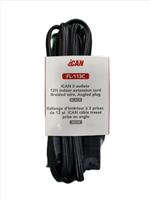 iCAN FL-113C 3 Outlets 12ft Indoor Extension Cord