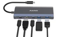 Maiwo KH1001 6-in-1 USB 3.2 20Gbps 4K 60Hz Docking Station with M.2 NVMe/SSD Enclosure