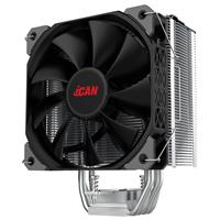 iCan 4-Heatpipe CPU Cooler | 120mm PWM Silent Fan  | TDP-180W | CUP Air cooling | Fan Speed upto 1800RPM | Aluminum Extrusions Socket  | Support AM5 Socket(Open Box)