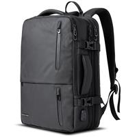 KINGSLONG 17.3" Large Capacity Backpack with USB Charging Port, Black (KLB220104)