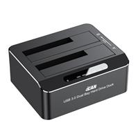 iCAN RSH-DS01 USB 3.0 Dual Bay SATA Hard Drive Dock for 2.5" and 3.5" SSD/HDD