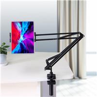 iCAN Adjustable Heavy Duty Aluminum Tablet / Phone Lazy Mount | Support 3.5" to 12.9" Device | 360 Degree Rotation