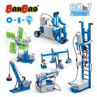 BanBao BASIC POWER MACHINERY Set 80-in-1 Models (614-piece) | STEAM Educational Discovery Kit | Includes 9V to 5V module, High-speed Motor, 9V Power Module | Explore Hand-Eye Coordination, Creative Thinking, Spatial Skills (6932)