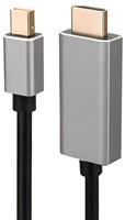 iCAN Mini DisplayPort to HDMI Cable,4K@30Hz,High-Speed,Grey Aluminum Shell,M/M,6FT