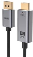 iCAN  DisplayPort to HDMI Cable,4K@60Hz,High-Speed,Grey Aluminum Shell,M/M,3FT