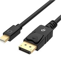 iCAN DisplayPort to Mini DisplayPort Cable, 4K@60Hz, 21.6Gbps High-Speed, M/M, 6FT, Black