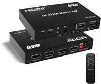 iCAN HDMI Matrix 4X2 4K@60Hz with Audio Output (3.5mm Stereo/Toslink)