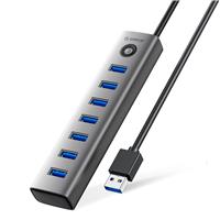 Orico CL7U-U3-10-GY-BP 7-Port USB 3.0 Hub with 1m/3.3ft Extension Cable