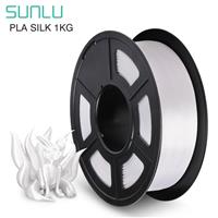 Sunlu 1.75mm, 1kg/spool, Silk PLA+ filament (White)