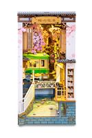 ROKR TGB01 Rolife Sakura Densya 3D Wooden Puzzle with 340 Pieces and Difficulty: Level 4