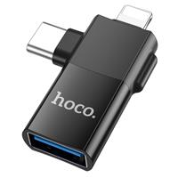 Hoco "UA17" iP male/Type-C male to USB female two-in-one adapter