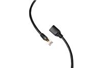 iCAN CAT6 Ethernet Extension Cable, RJ45 Male to RJ45 Female Connector, 6FT, Black