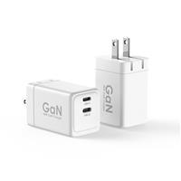 iCAN 48W GaN PD Foldable Charger, 2 x USB-C, White