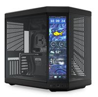 HYTE Y70 Touch Infinite Dual Chamber ATX Mid Tower Modern Aesthetic Case With Integrated 2.5K LCD Touchscreen, Pitch Black