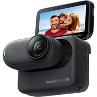 Insta360 GO 3S (Midnight Black) (64GB) Tiny Action Camera | 4K Hands-Free Video POV | Rugged & Waterproof to 33ft with Lens Guard | 140 Min Battery Life | FlowState Stabilization | Small & Lightweight | Weighs 36.1g | AI Gesture Control | Compatible with Apply Find My | Internal Video & AI Editing