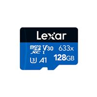 LEXAR 633x 128GB microSDXC A1 C10 U1
UHS-I V30, Up to 100MB/s  - Micro SD Card w/ Adapter (LSDMI128BBNL633A)