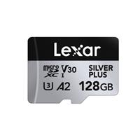 LEXAR SILVER PLUS 128GB microSDXC A2  U3
UHS-I V30, Up to 205MB/s  - Micro SD Card w/ Adapter (LMSSIPL128G-BNANU)