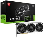 MSI GEFORCE RTX 4070 VENTUS 3X E1 12G OC, GDDR6 12GB, 2505 MHz Boost,  PCI-E 4.0,192 bit, 8-pin x 1, HDMI 2.1 x 2, Display Port 1.4 x 3