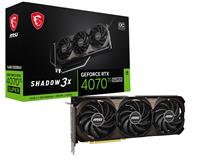 MSI GeForce RTX 4070 Ti SUPER 16G SHADOW 3X OC, GDDR6X 16GB, 2640 MHz Boost,  PCI-E 4.0,256 bit, 16-pin x 1, HDMI 2.1 x 1, Display Port 1.4 x 3