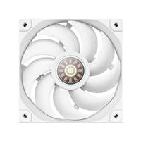 DeepCool FT12 WH, 120mm FDB Fan, 3-Phase 10-pole 12-slot Motor, PWM, Transparent Center Window, Subtle White LED underglow, White