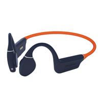 CREATIVE Outlier Free Pro+ Wireless Waterproof Bone Conduction Headphones with Adjustable Transducers, Midnight Blue with Fiery Orange